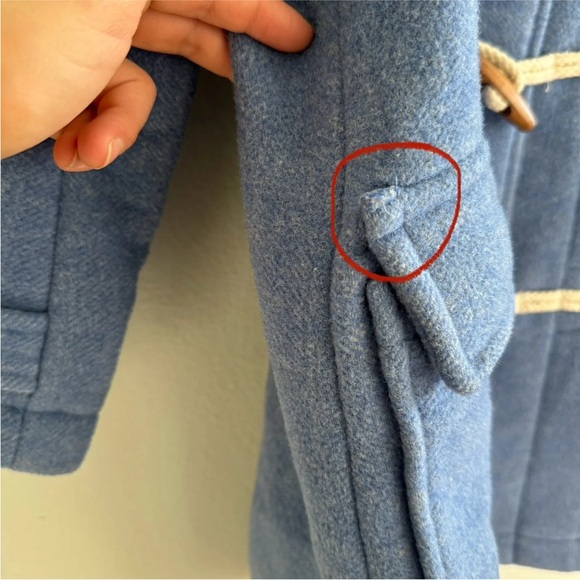 Samansa Mos2 Blue Duffle Pea Coat Wool Blend Size Medium - Picture 5 of 15